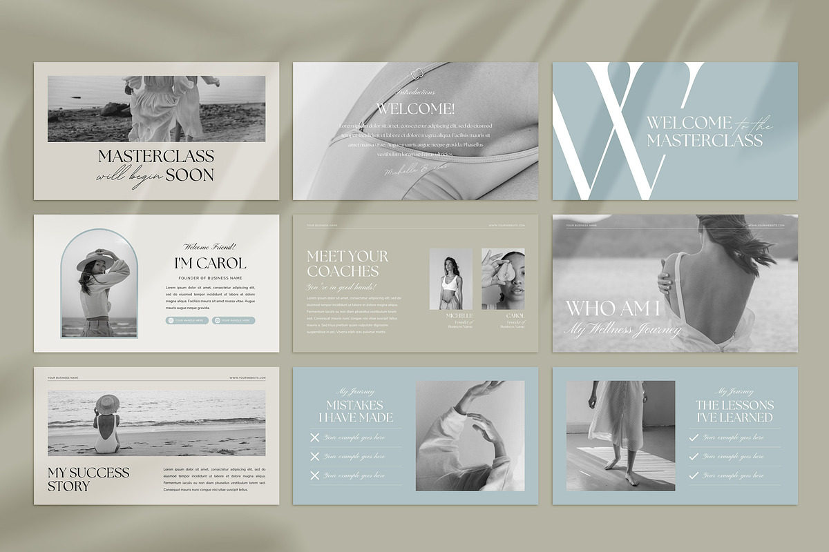 Wellness Coach Slide Deck CANVA, a Presentation Template by Studio Loire (Photo 4 of 10)