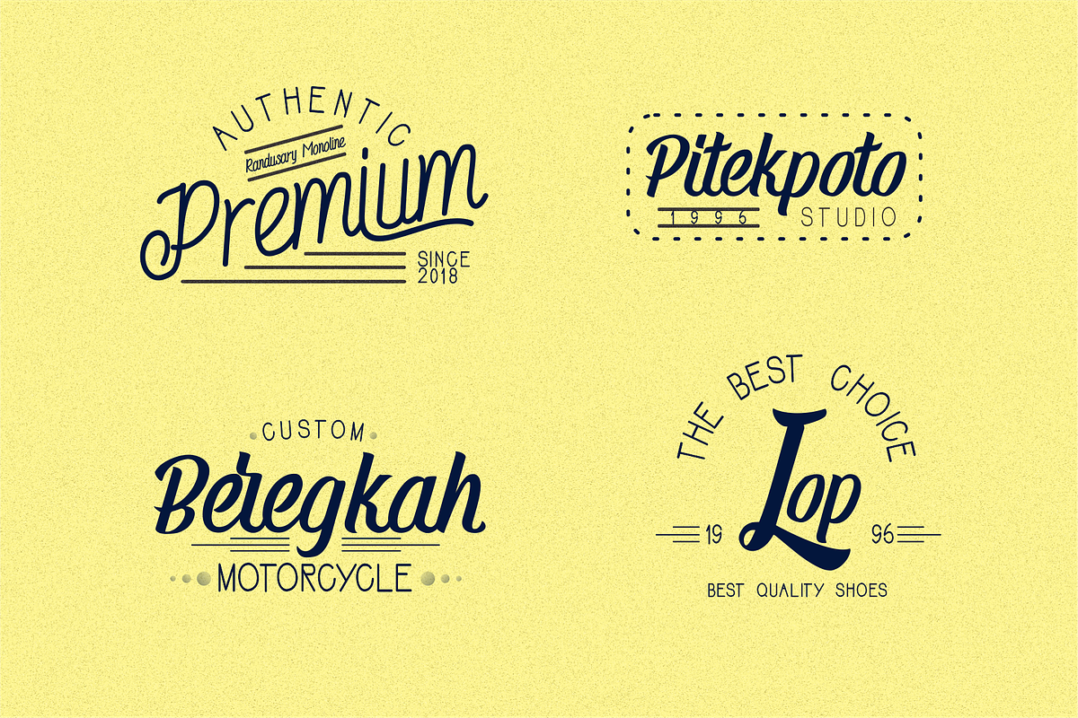 Randusary Font Pack 3 Font, a Script Font by Khoir (Photo 11 of 13)