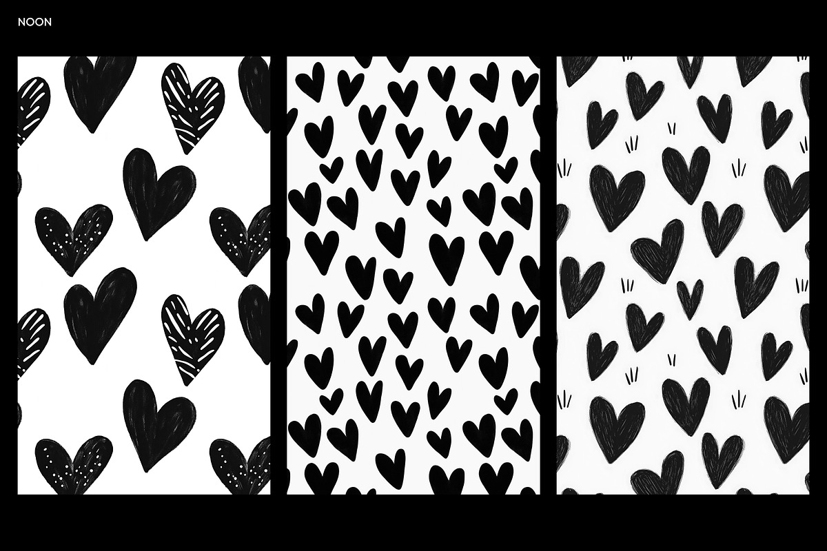 Black Hearts Pattern – Bold, Playful, a Pattern Graphic by Oday Noon (Photo 5 of 6)