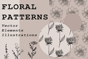 Floral Autumn Vector Patterns