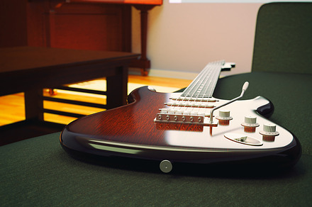 Electric Guitar On A Table
