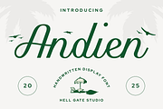 Andien Script Font, a Script Font by GRVS Studio (Thumbnail 1 of 4)