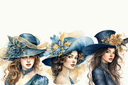Blue And Gold Victorian Clipart, an Object Illustration by Digital Xpress (Thumbnail 8 of 9)