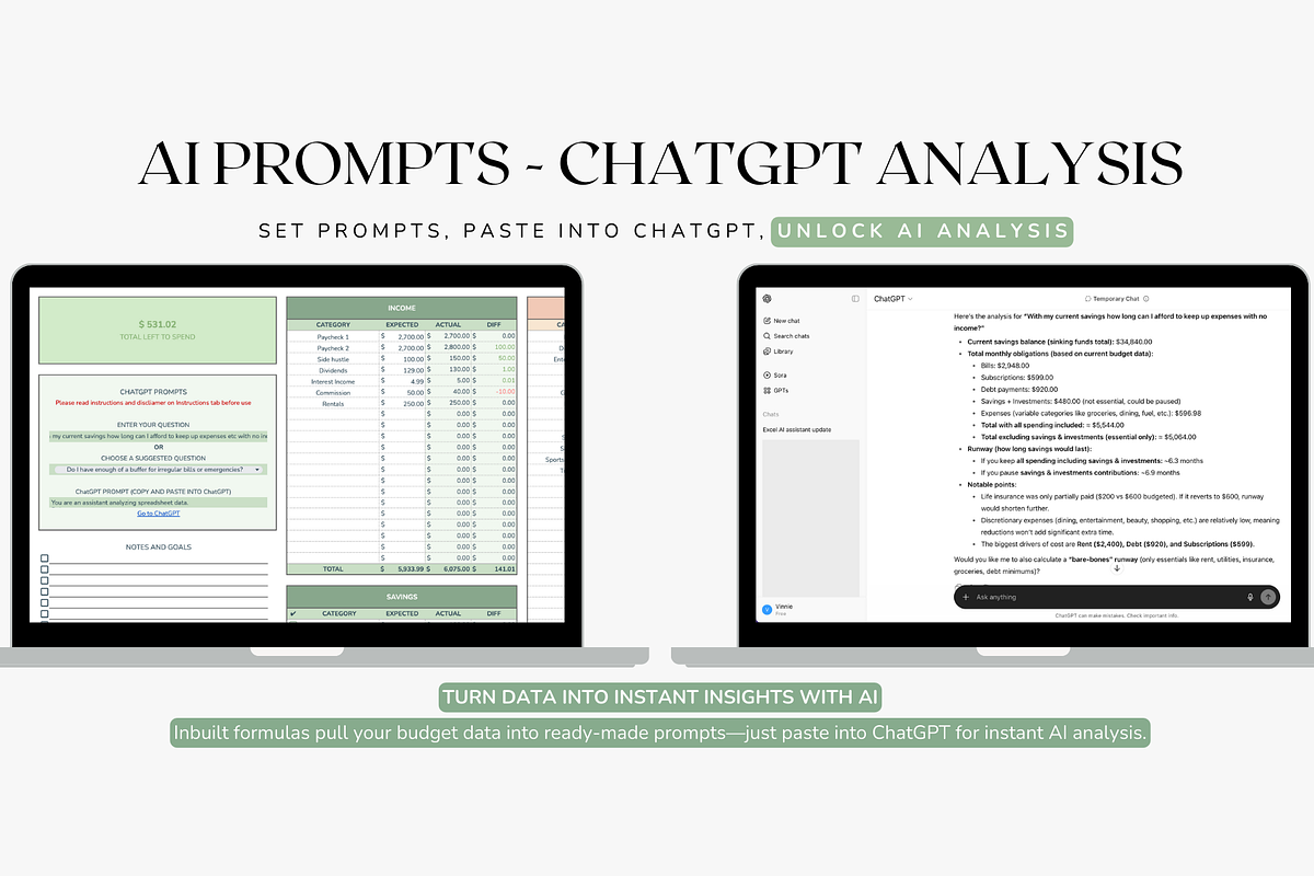 Budget Spreadsheet with AI Prompts preview 2