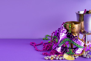 Mardi Gras colorful holiday greeting card background, a Holiday Photo by Rimma