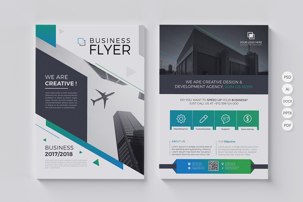 20 Corporate Flyer-Double Sided, a Flyer Template by BrochuresFactory (Photo 16 of 21)