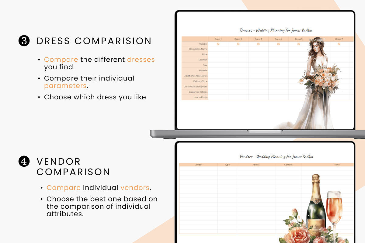 Wedding Planner Bundle Spreadsheet, a Templates & Theme by MondaySpark (Photo 3 of 7)