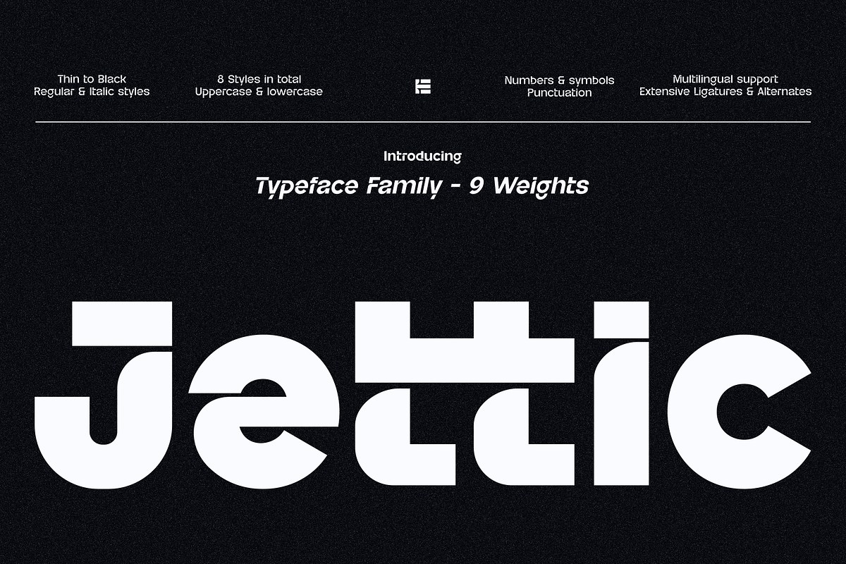 Jettic — Modern Sans Serif, a Sans Serif Font by Eotype Studio (Photo 1 of 12)