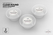 Clear Round Sauce Containers Mockup, a Cups & Container Mockup by INCDesign (Thumbnail 12 of 14)