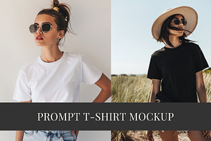 Prompt for t-shirt mockup, a Beauty & Fashion Photo by AS Studio