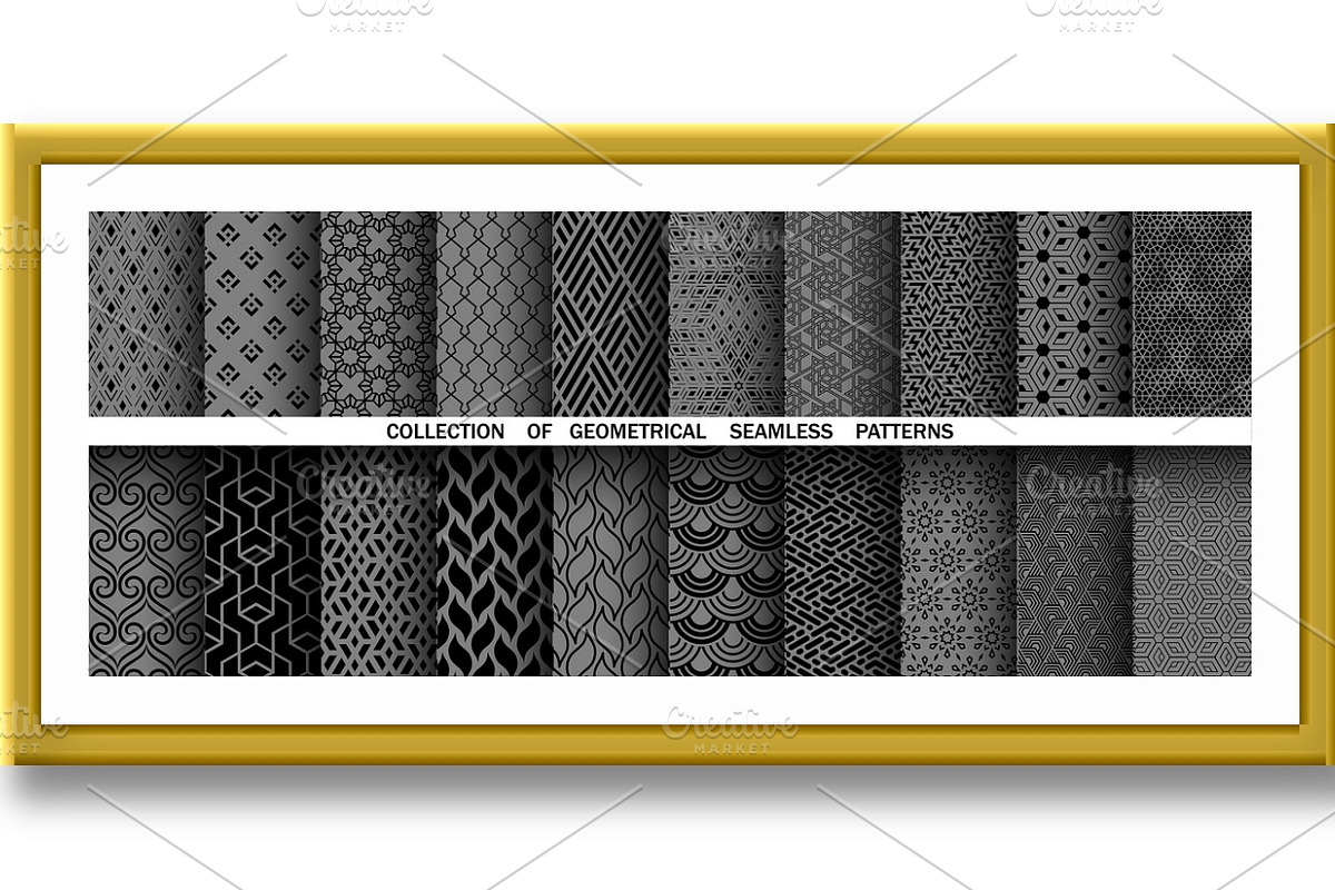 Geometric set of patterns, a Pattern Graphic by RODINA (Photo 2 of 3)