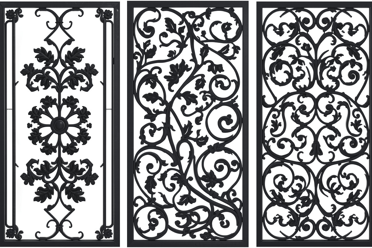 Floral Ornament Silhouette Panels, an Illustration by Designer_Momina (Photo 7 of 20)