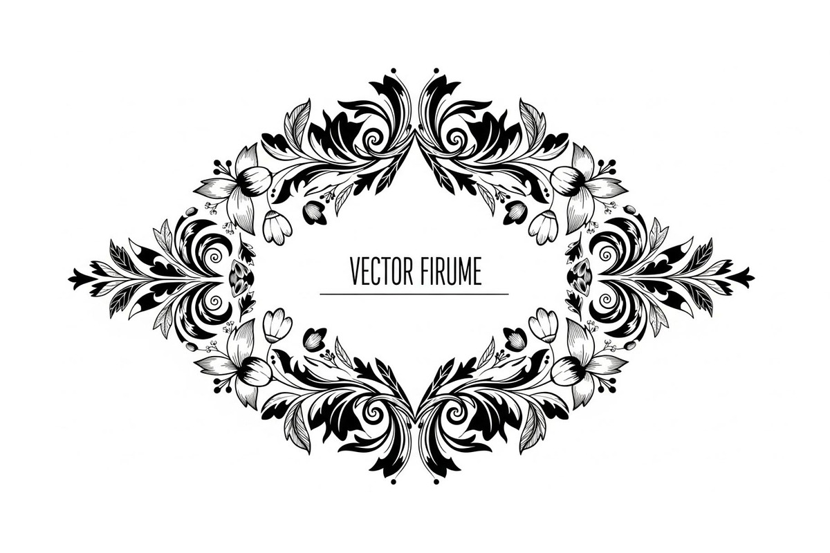 Vintage Floral Frame Vector Bundle, an Illustration by Designs_River (Photo 33 of 51)