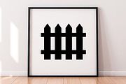 Fence Silhouette SVG #2, an Object Illustration by newminddesign (Thumbnail 9 of 10)