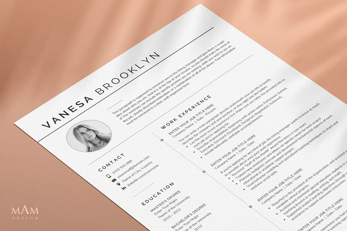 Resume Template with photo preview 5