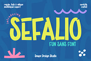 Sefalio - Fun Sans Font, a Sans Serif Font by Snape Design Studio (Thumbnail 1 of 12)