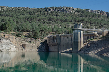 View on the dam built on La Bolera