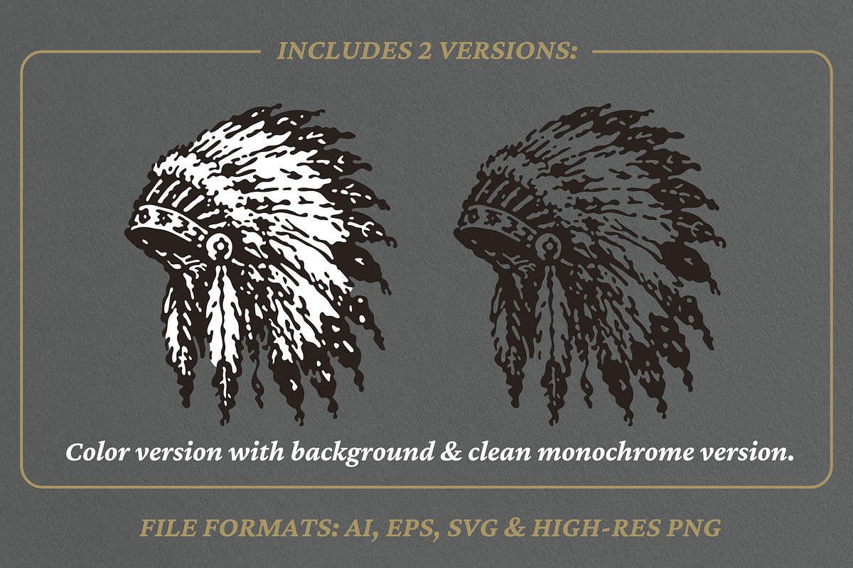 Vintage War Bonnet Illustration, an Object Illustration by lettett (Photo 2 of 3)