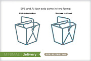 Minimal delivery icons, an Outline Icon by Picture Window (Thumbnail 4 of 5)