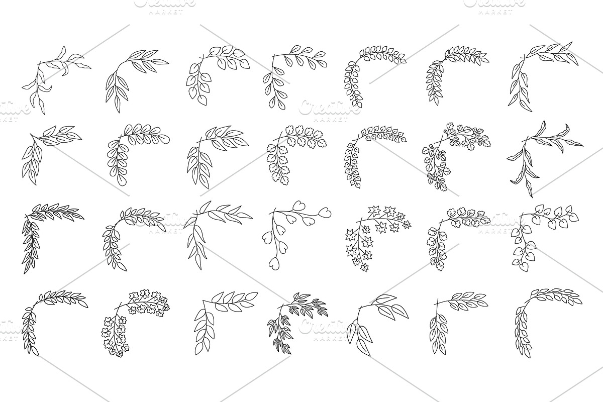 A collection of decorative leafy, an Object Illustration by Woters little shop