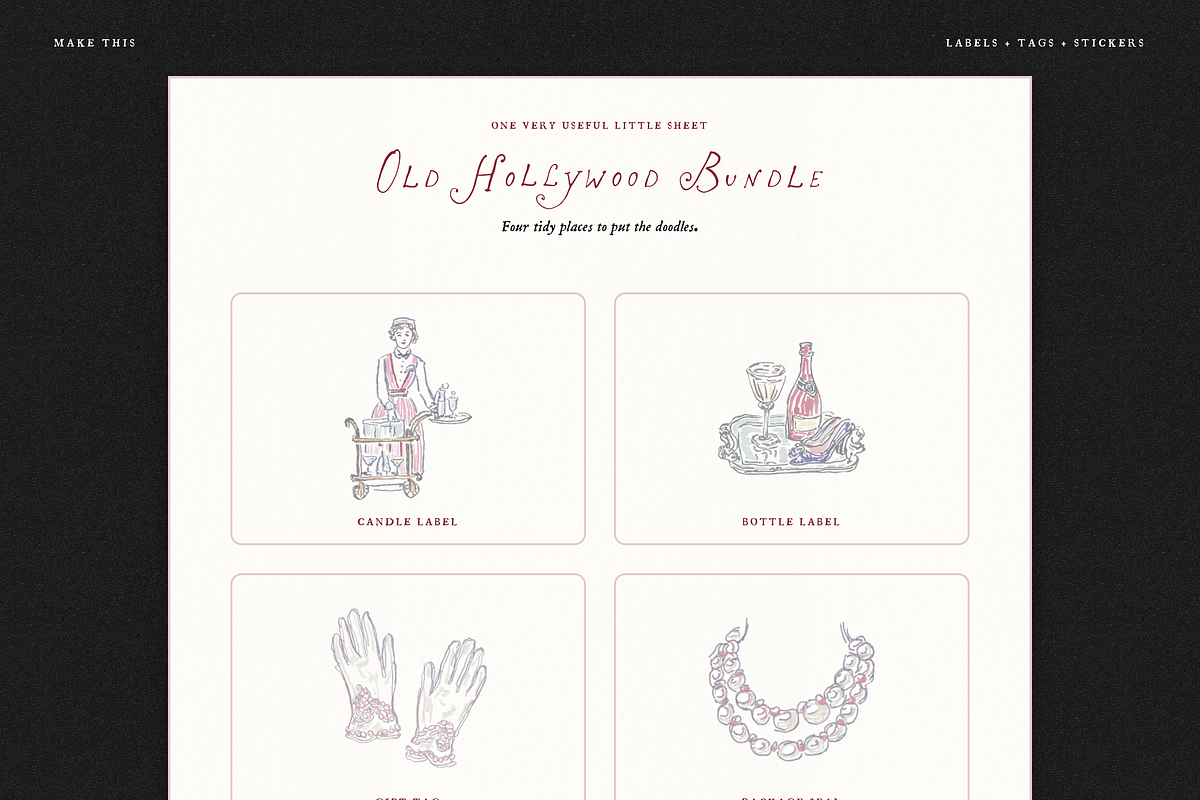 Old Hollywood Clipart, Vintage Set, an Object Illustration by The October Creative (Photo 12 of 15)