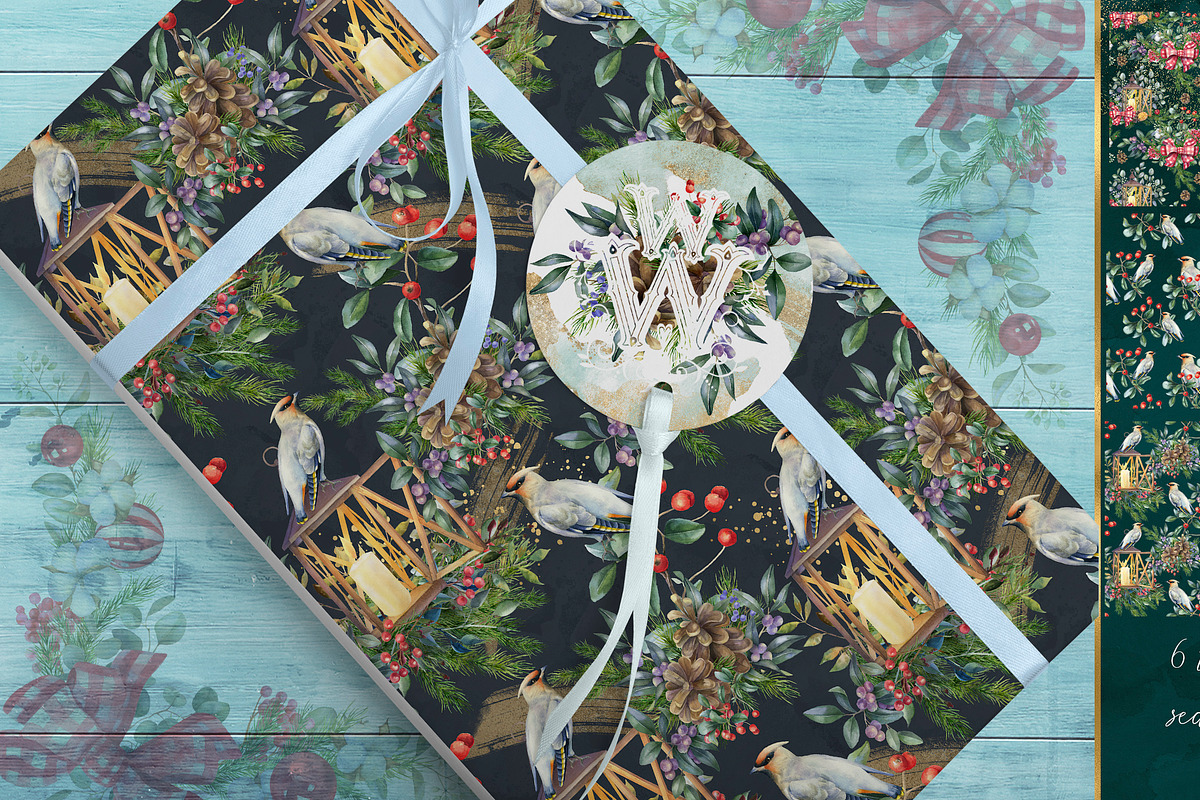 Watercolor Christmas collection, a Decorative Illustration by WonderWonder (Photo 10 of 19)