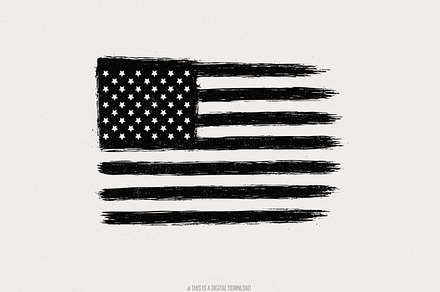 Distressed American Flag PNG
