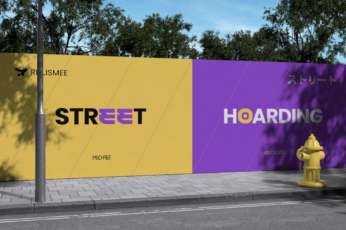 Street Hoarding Mockup, an Advertising Mockup by Rielismee (Photo 3 of 5)