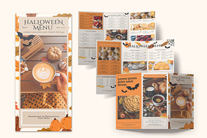 Halloween Coffee Shop Menu Layout