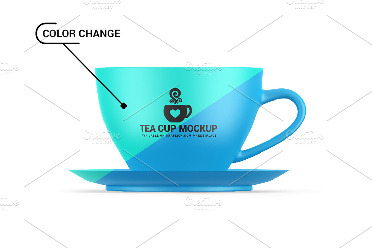 Tea Cup Mockup, a Cups & Container Mockup by Dev.Rawat21 (Photo 3 of 4)