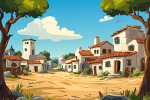 Village panorama in ancient times fe, a Photo by Iftikhar Alam
