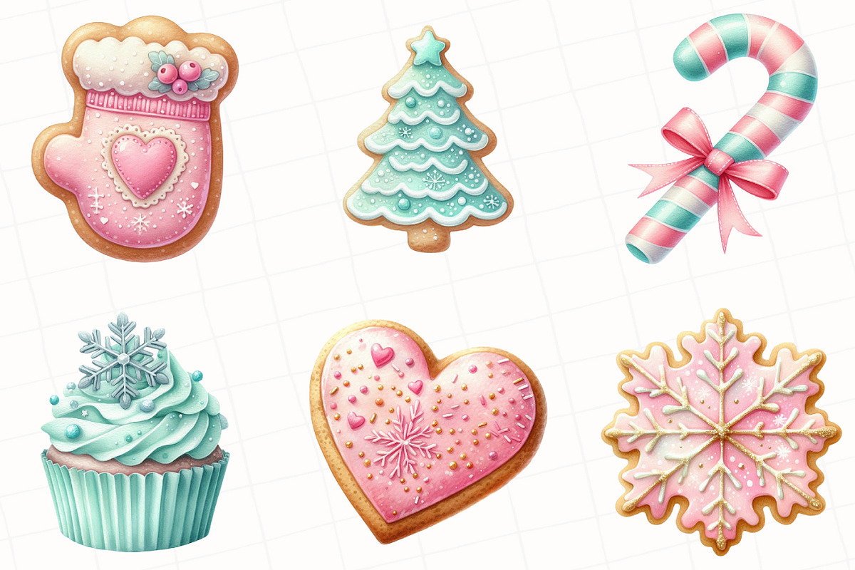 Christmas Cookies & Candy Clipart, an Illustration by OK Design (Photo 3 of 5)