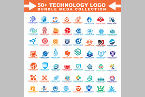 Tech Power Pack 50+ Editable Logos, a Branding & Logo Template by ArmanHossen75