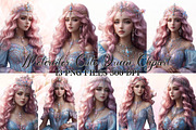 Wotercilor Cute Queen Clipart, a Seasonal Illustration by Craft Nest (Thumbnail 1 of 5)
