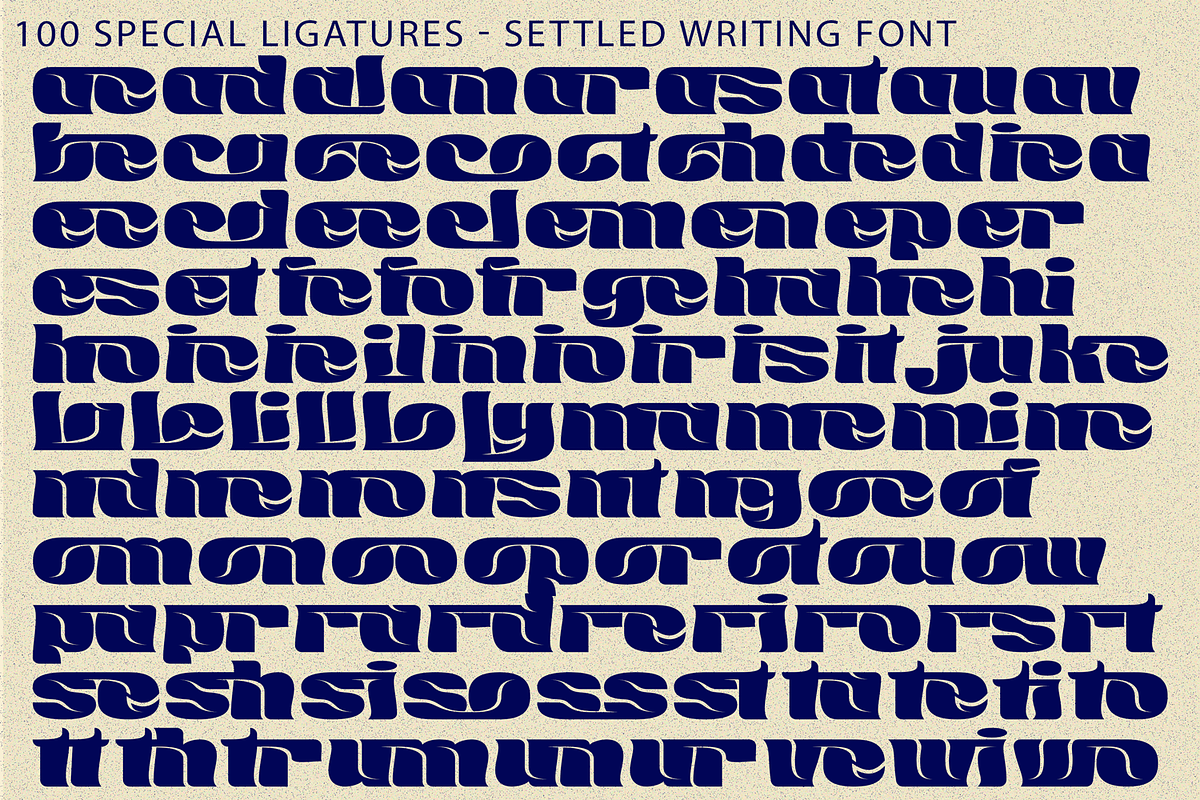 Settled Writing - Bold Retro Font, a Serif Font by 177Studio (Photo 8 of 8)