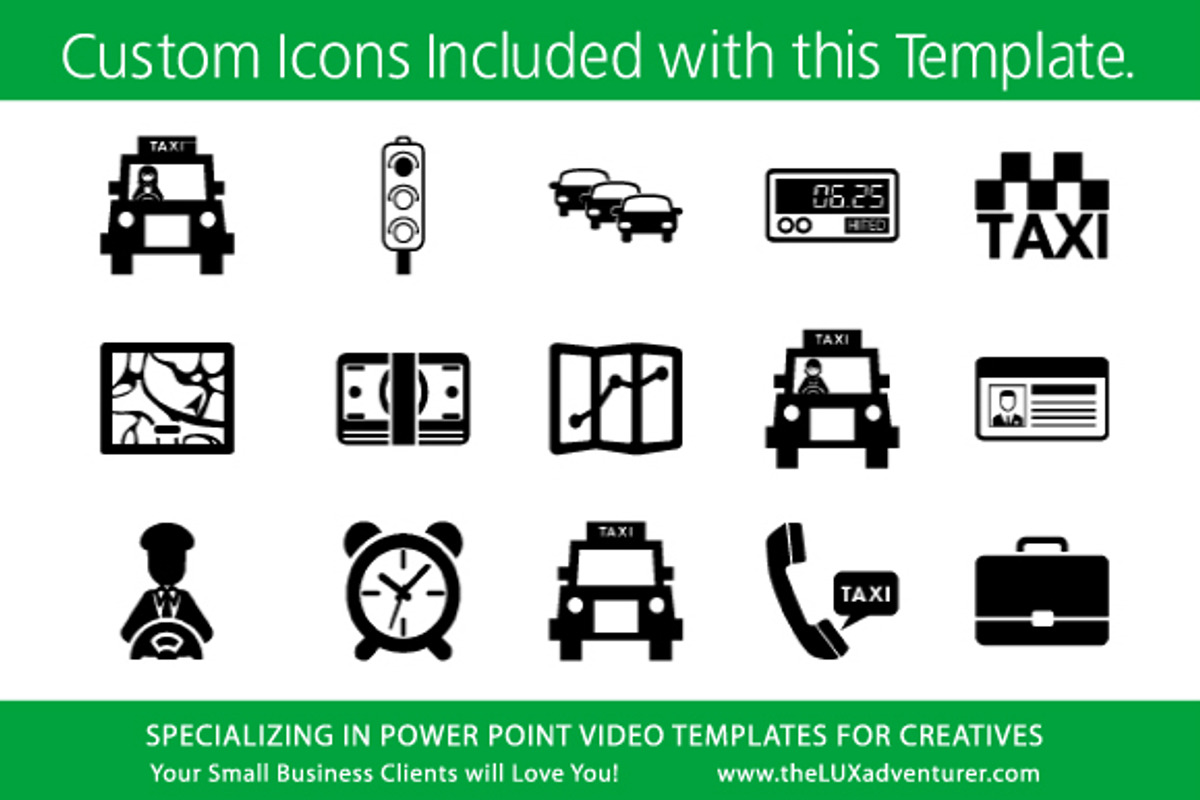 Taxi Cab Ride Share Power Point, a Presentation Template by Kathy Green Design (Photo 3 of 5)