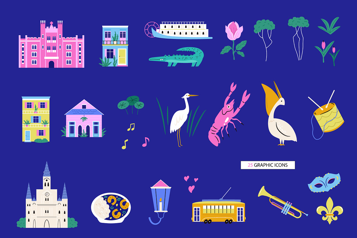 New Orleans Illustrated Map & Poster, an Illustration by danceyourlife (Photo 4 of 6)