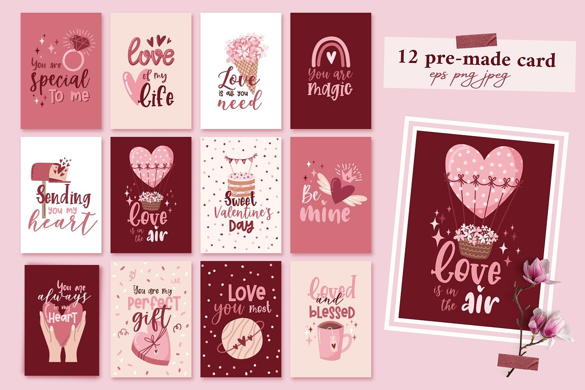 Valentine's day romantic collection, an Object Graphic by VirinaDesign (Photo 3 of 10)