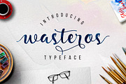 Wasteros Typeface, a Script Font by banks (Thumbnail 4 of 9)