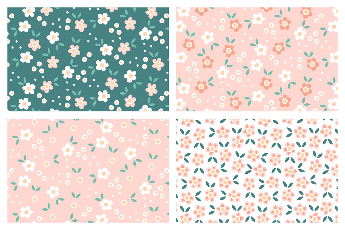 20 Cute and Sweet floral patterns, a Pattern Graphic by RevolutionizZed (Photo 13 of 16)