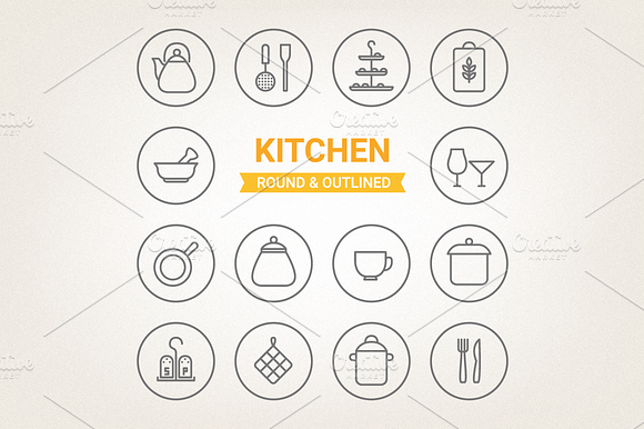Circle kitchen icons preview 2