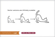 Minimal cat icons, an Outline Icon by Picture Window (Thumbnail 4 of 5)