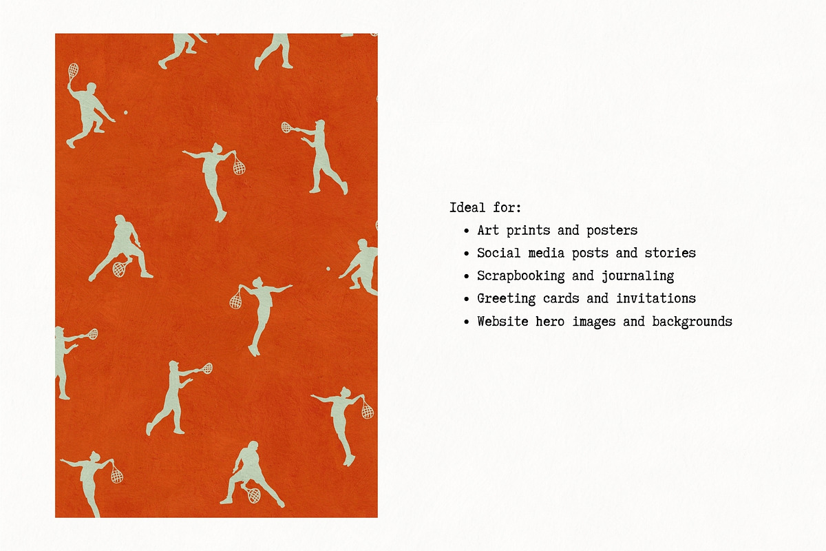 Tenniscore: 50 Whimsical Backgrounds, a Background Graphic by PaperJamLab (Photo 12 of 17)