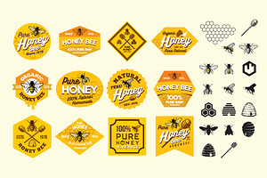 Honey Bee Labels Sticker