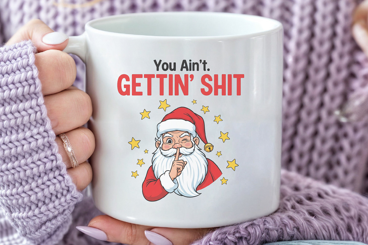 Funny Christmas Sarcastic Santa Png, an Illustration by Black Bird Studio (Photo 3 of 4)