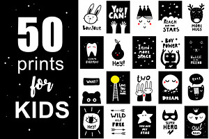 Scandinavian nursery prints