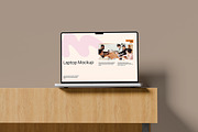 Laptop Mockup, a Wearable Device Mockup by Pikachudesign (Thumbnail 2 of 4)
