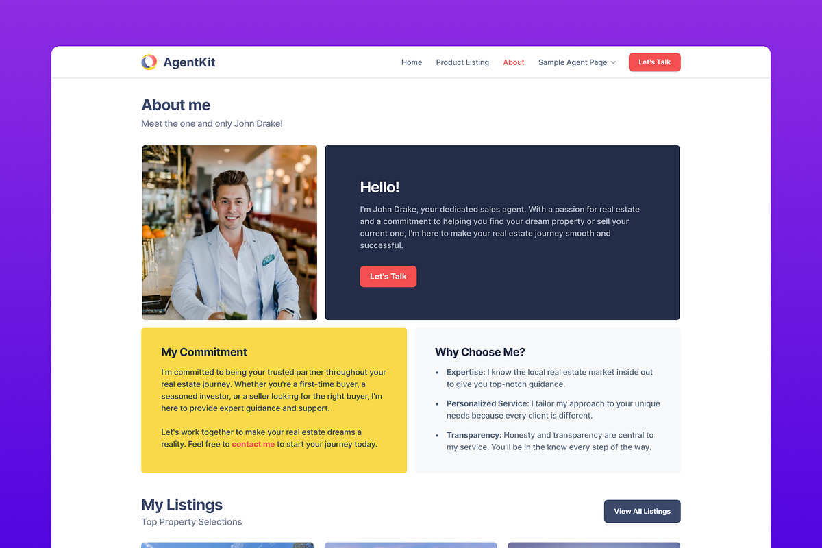 AgentKit — Agent Framer Template, a Landing Page Template by zadstudio (Photo 2 of 6)