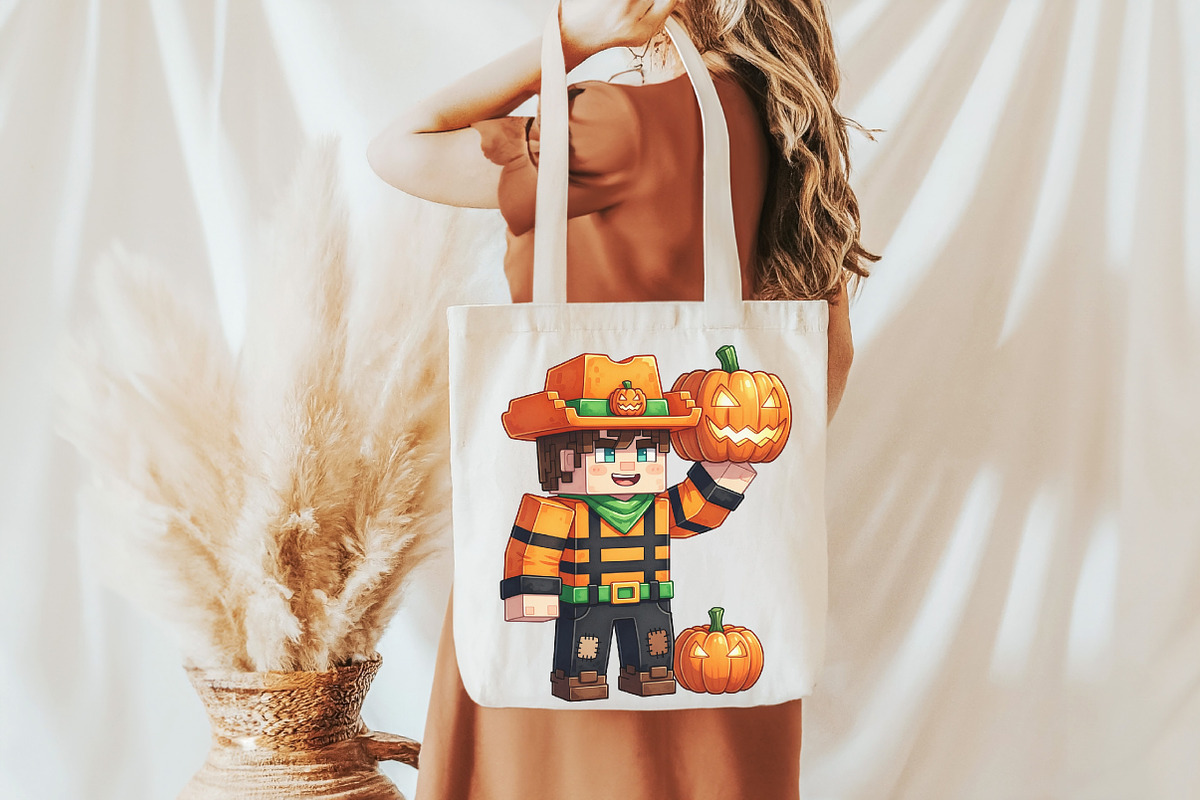 Minecraft Boy Dabbing Halloween PNG1, an Illustration by DreamCafeArt (Photo 3 of 7)