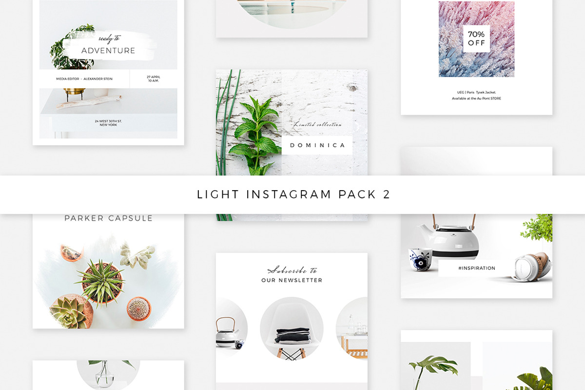 Light Instagram Pack 2, a Social Media Template by Swiss_cube (Photo 1 of 5)